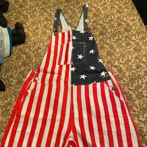 American Flag Overalls